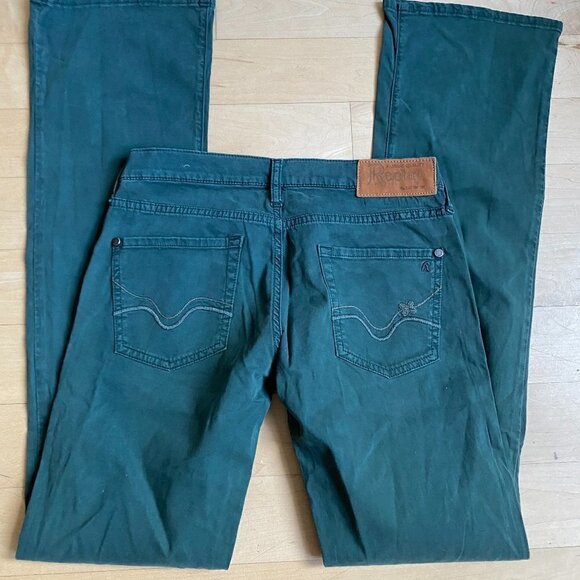 𝅺REPLAY Jeans BNWOT 28x34 Green Bootcut - Picture 4 of 6